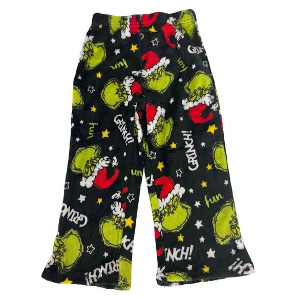 Dr. Seuss The Grinch Kids Fleece Pajama Pants Size 4 Polyester Black - Picture 1 of 8